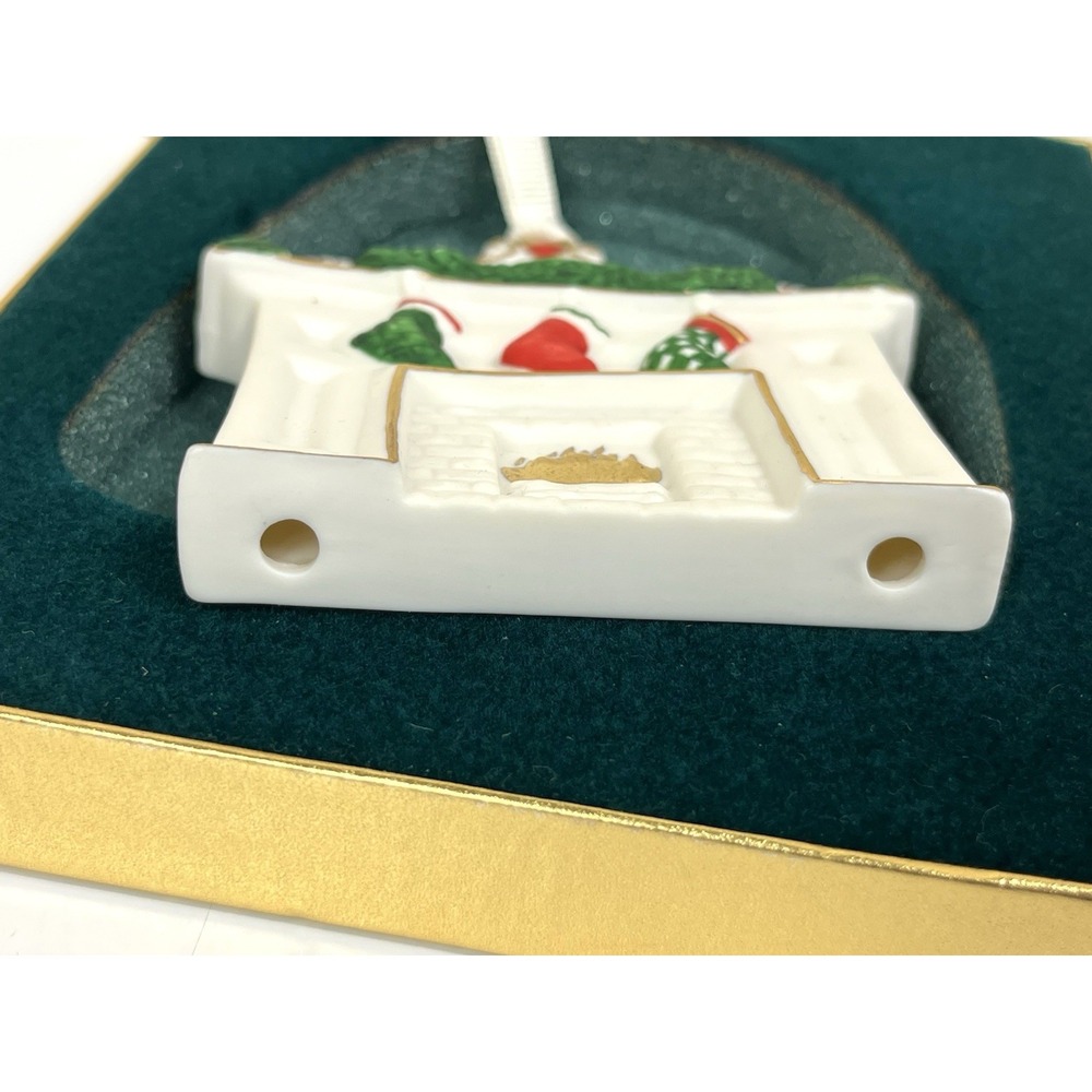 WEDGWOOD Porcelain 2003 Our New Home Christmas Ornament Fireplace NIB - Picture 8 of 11